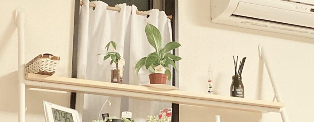 花瓶や壊れやすいものがある陳列棚の写真